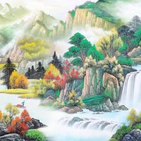 7.Abstract Ink and Wash Landscape Art Decorative Painting